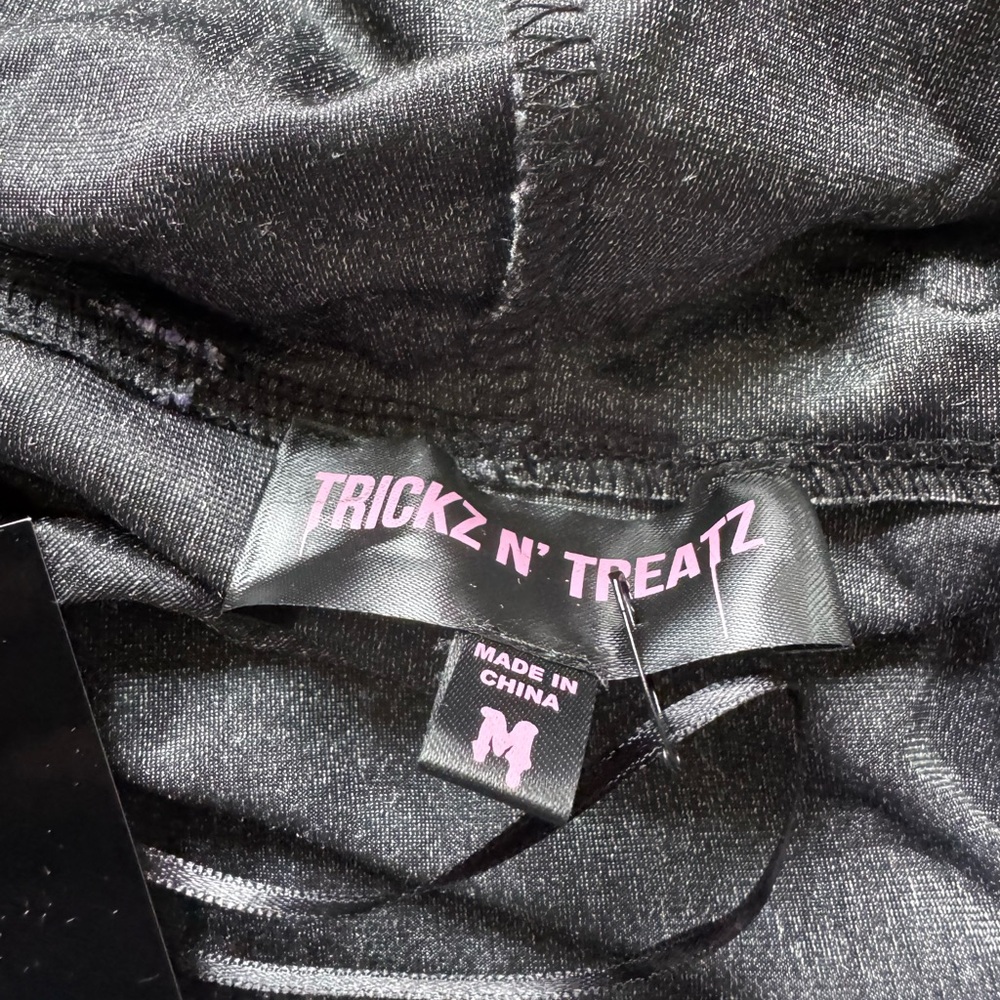 Dolls Kill Trickz N Treatz Purple hoodie black jacket - Picture 5 of 9